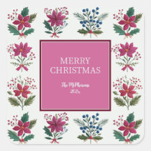 Folk Florals Weihnachten