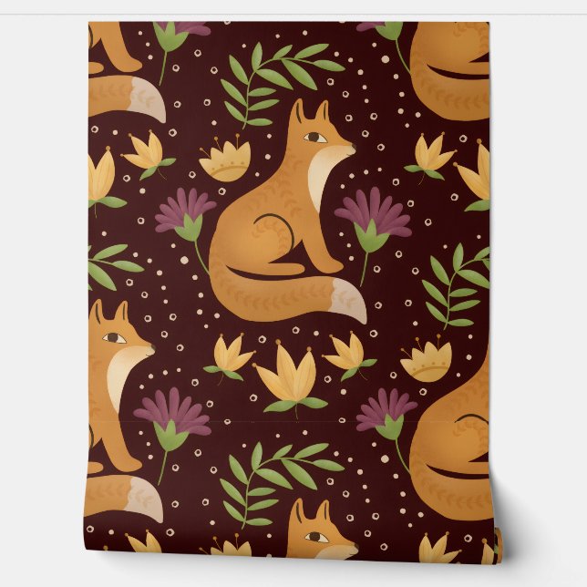 Folk Foxes Tapete (Abrollen)