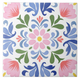 Folk Garden Watercolor Fliese