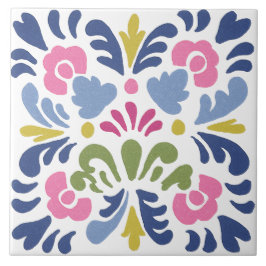 Folk Garden Watercolor Fliese