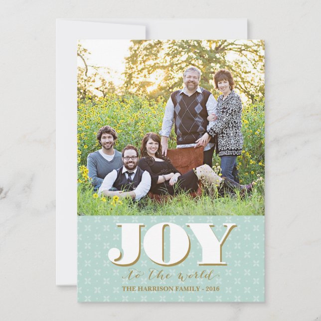 Folk Joy Christmas Card Carte photo de vacances (Devant)
