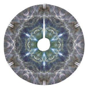Folk Mandala Brushed Polyester Tree Skirt Fleece Weihnachtsbaumdecke