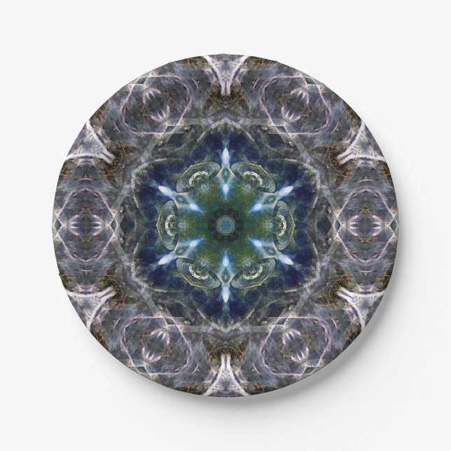 Folk Mandala Pappteller (Vorderseite)