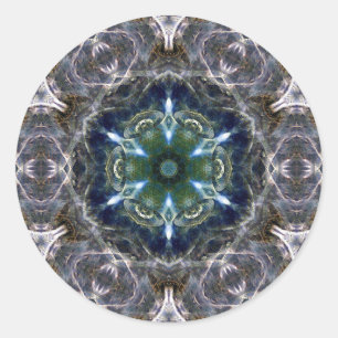 Folk Mandala Runder Aufkleber