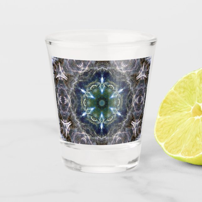Folk Mandala Schnapsglas (Vorderseite)