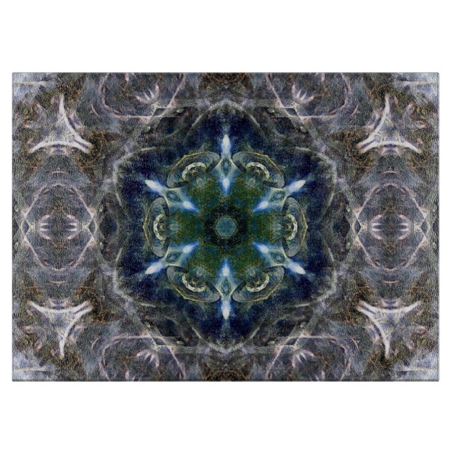 Folk Mandala Schneidebrett (Vorderseite)