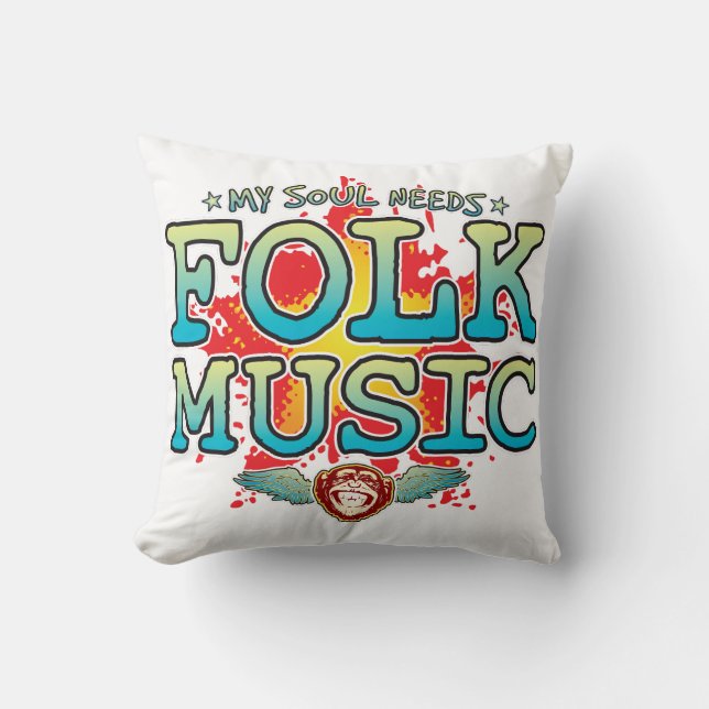 Folk Music Soul Cushion Kissen (Vorderseite)