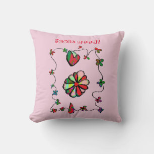 Folk Retro Quaint and Happy Art Kissen