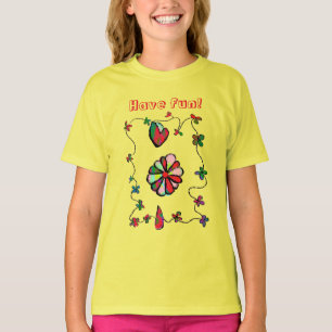 Folk Retro Quaint and Happy Art T-Shirt