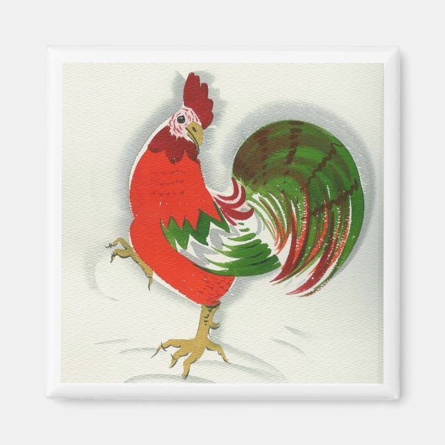 Folk Rooster #1 Magnet (Vorne)