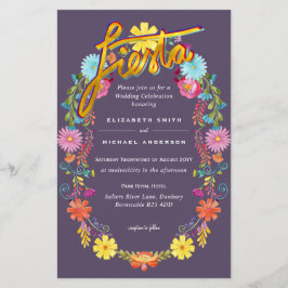 Folkart Blume Fiesta Wedding Einladung Boda