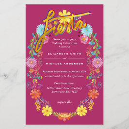 Folkart Blume Fiesta Wedding Einladung Boda