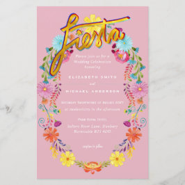 Folkart Blume Fiesta Wedding Einladung Boda