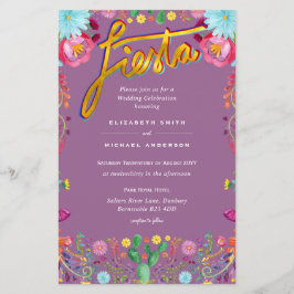 Folkart Blume Fiesta Wedding Einladung Boda