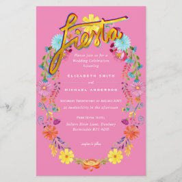 Folkart Blume Fiesta Wedding Einladung Boda