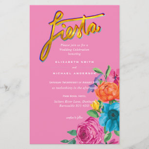 Folkart Blume Fiesta Wedding Einladung Boda