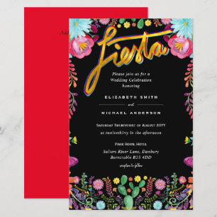 Folkart Blume Fiesta Wedding Einladung Boda