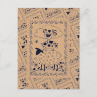 FOLKART LANDTIERE SCHAFENSCHAFT ROOSTER Primitiv