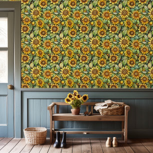 Folkart Sunblumen Tapete