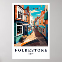 Folkestone Poster, Kent Poster, England Poster
