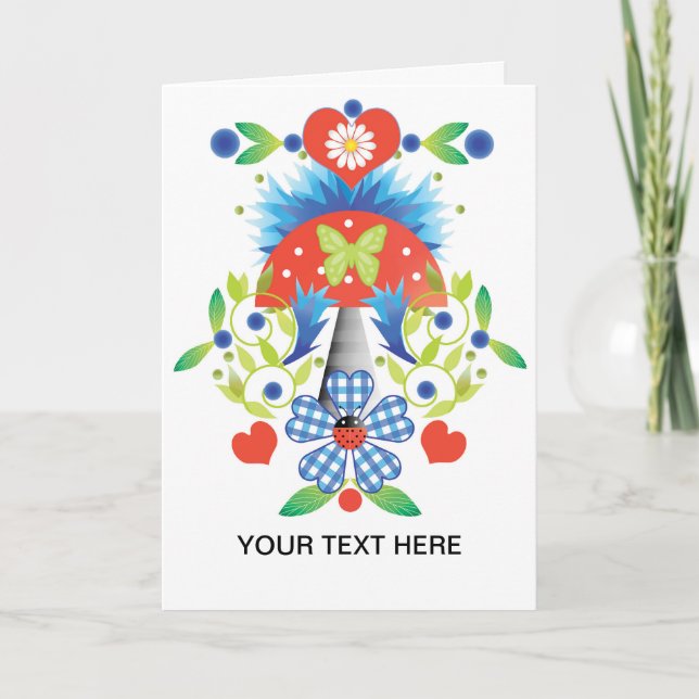 Folkfest-Grußkarte Karte (Vorderseite)