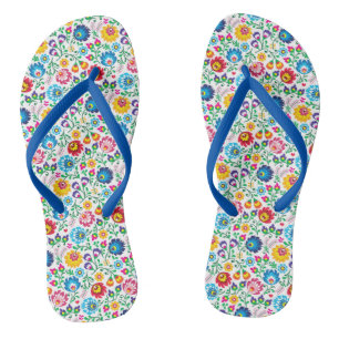 Folkkunst Blume Muster 2 Flip Flops