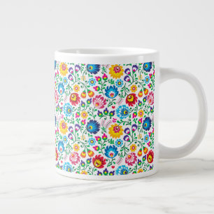 Folkkunst Blume Muster 2 Jumbo-Tasse