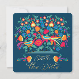Folkkunstkarte Save the Date Hochzeitstag-Jubiläum
