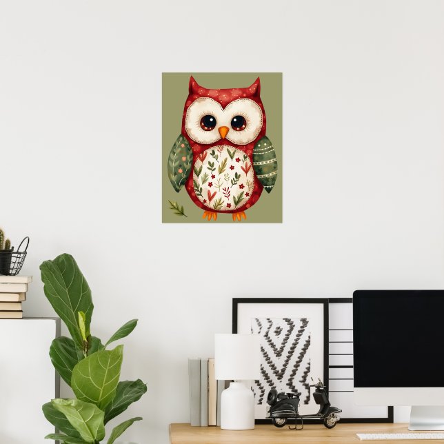 Folklore Art Patchwork Schleppnetzwerker Galerie A Poster (Heimbüro)