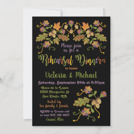 Folklore Art Stickerei Herbst Probe Abendessen Einladung