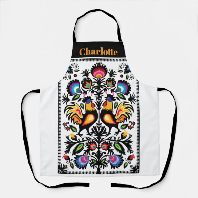 Folklore avec tablier de coqs (Recto)