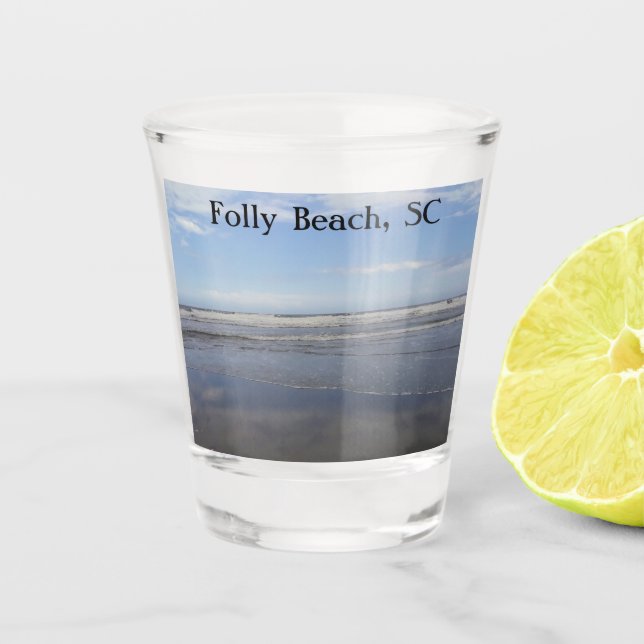 Folklore Beach, SC Shot Glass Schnapsglas (Vorderseite)