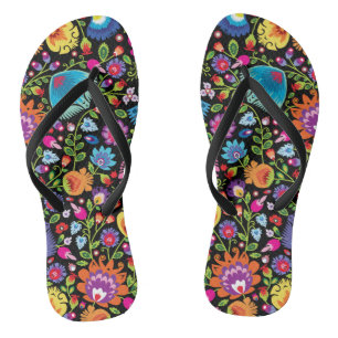Folklore Blume Wycinanki Flip Flops