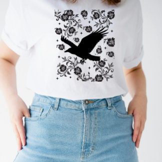 Folklore Crow Forest Raven ForestCore Aesthetic Tri-Blend Shirt