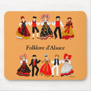 Folklore des Elsass, Frankreich Mousepad
