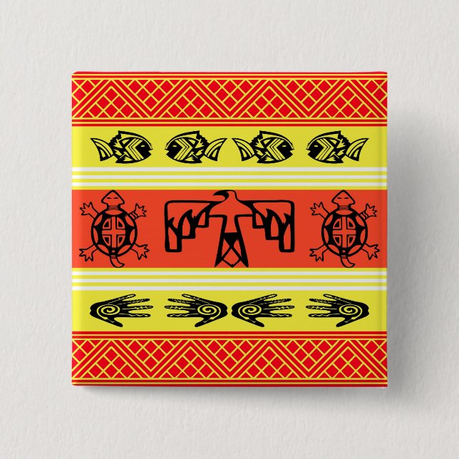 Folklore-Design Button (Vorderseite)