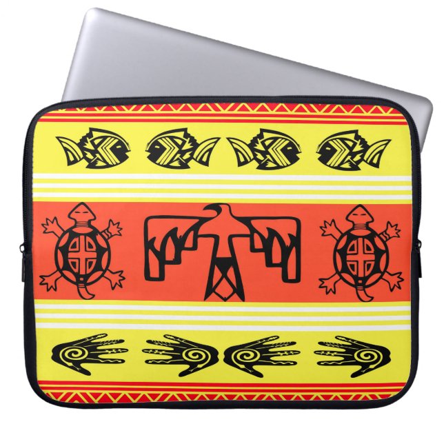 Folklore-Design Laptopschutzhülle (Vorderseite)