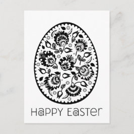 Folklore Happy Oaster Black&White [egg] Postkarte