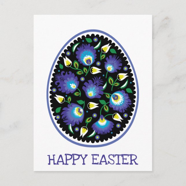 Folklore Happy Oaster Postkarte (Vorderseite)