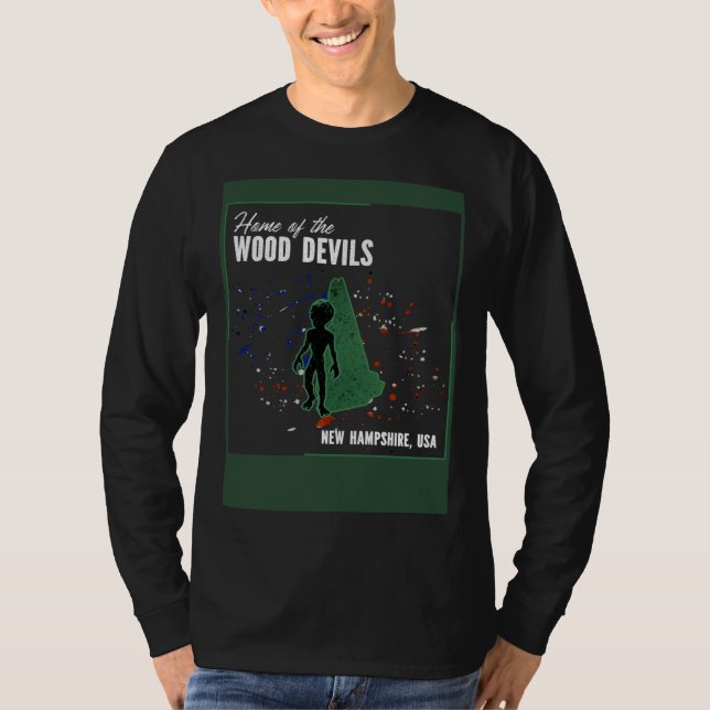 Folklore in New Hampshire Home of the Wood Devils T-Shirt (Vorderseite)