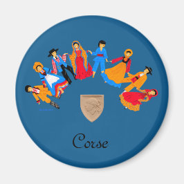 Folklore Korse, Frankreich Magnet