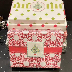 Folklore-Papier zum Weihnachtsumschlag Geschenkpapier Set