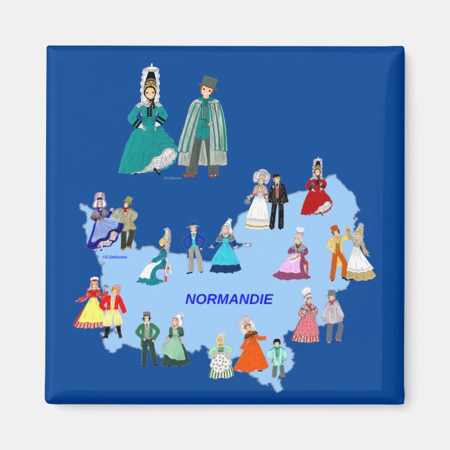 Folklore von der Normandie, Frankreich Magnet (Vorne)