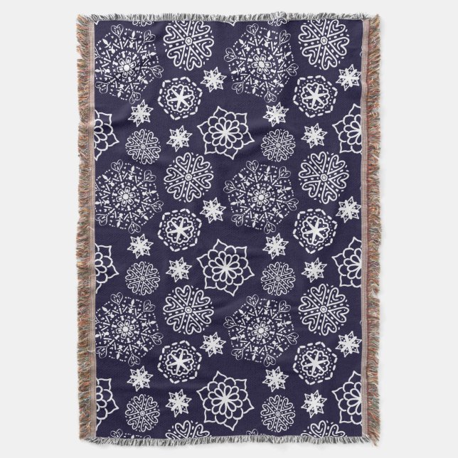 Folkloreblauer II-Muster Decke (Vorderseite Vertikal)