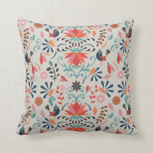 Folkloreblüten Rote Blumenmuster