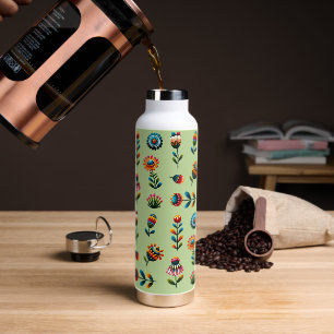 Folklorekunst Blume Wasser Flasche