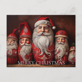 Folklorekunst Primitiver Weihnachtsmann Sammler Ku Postkarte