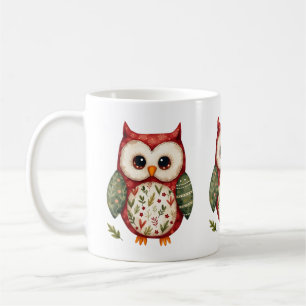 Folklorekunstmuster - Owl CottageCore Design Kaffeetasse