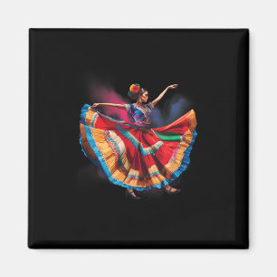 Folklorico Frauen tanzen mexikanisches Erbe Folk D Magnet