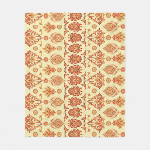 Folklorisches Batik florales ethnisches Muster Fleecedecke